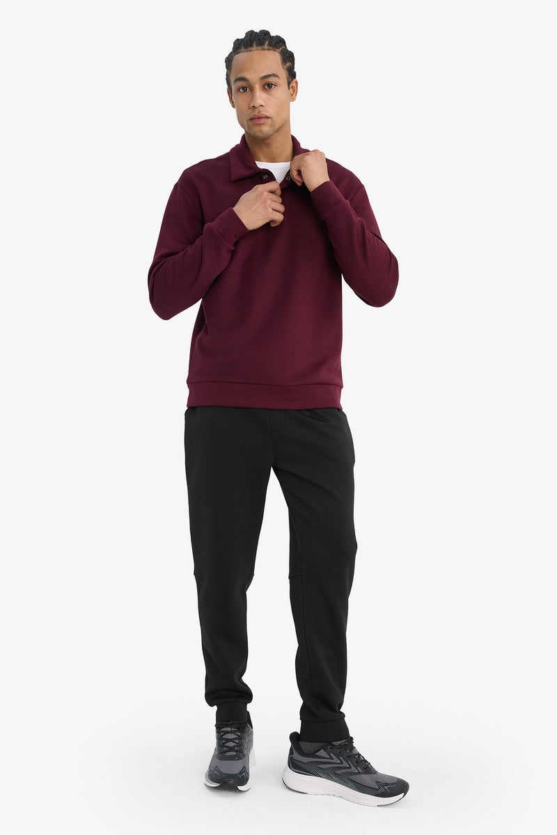 DeFacto Black Man Slim Fit Scuba Fabric Jogging Casual - Image 1